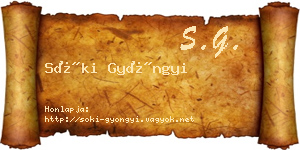 Sóki Gyöngyi névjegykártya