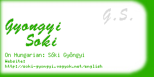 gyongyi soki business card