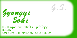 gyongyi soki business card